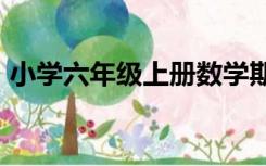 小学六年级上册数学期末试卷人教版2022年