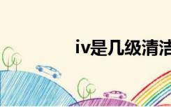 iv是几级清洁度（iv是几）