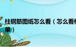 柱钢筋图纸怎么看（怎么看构造柱截面及配筋图 怎么看最简单）