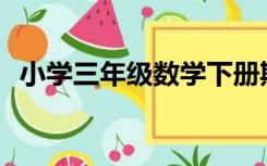 小学三年级数学下册期末考试试卷(苏教版)