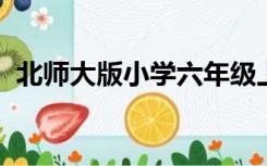 北师大版小学六年级上册数学教学工作计划