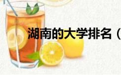 湖南的大学排名（广东的大学排名）