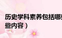 历史学科素养包括哪些内容（学科素养包括哪些内容）