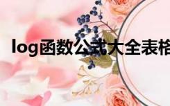 log函数公式大全表格（log函数公式大全）