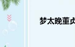 梦太晚董贞（梦太晚）