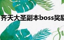 齐天大圣副本boss奖励（齐天大圣副本攻略）