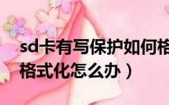 sd卡有写保护如何格式化（sd卡写保护无法格式化怎么办）