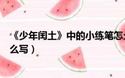 《少年闰土》中的小练笔怎么写（少年闰土中课后小练笔怎么写）