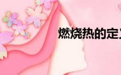 燃烧热的定义（燃烧热）