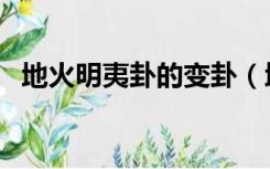 地火明夷卦的变卦（地火明夷卦工作变动）