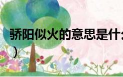 骄阳似火的意思是什么意思（骄阳似火的意思）