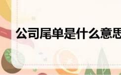 公司尾单是什么意思（尾单是什么意思）