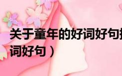 关于童年的好词好句摘抄大全（关于童年的好词好句）
