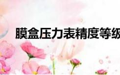 膜盒压力表精度等级（压力表精度等级）