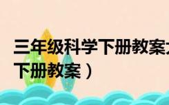 三年级科学下册教案大象出版社（三年级科学下册教案）