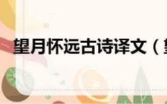 望月怀远古诗译文（望月怀远原文及翻译）