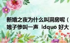 新婚之夜为什么叫洞房呢（新婚之夜 入洞房不久 只听见新娘子惨叫一声  ldquo 好大      哦   rdquo 第二）