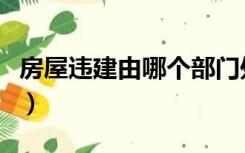 房屋违建由哪个部门处理（违建房屋处理办法）