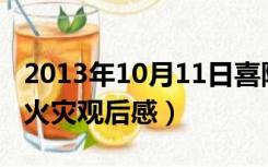 2013年10月11日喜隆多火灾观后感（喜隆多火灾观后感）