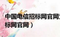 中国电信招标网官网为什进不去（中国电信招标网官网）