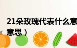 21朵玫瑰代表什么意思?（21朵玫瑰代表什么意思）