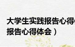 大学生实践报告心得体会300字（大学生实践报告心得体会）