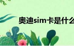 奥迪sim卡是什么（sim卡是什么）