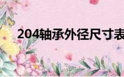 204轴承外径尺寸表（轴承外径尺寸表）