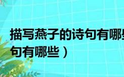 描写燕子的诗句有哪些四年级（描写燕子的诗句有哪些）