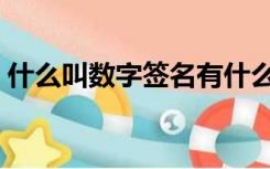 什么叫数字签名有什么用（什么叫数字签名）