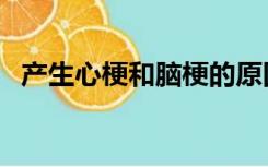 产生心梗和脑梗的原因（心梗脑梗的原因）