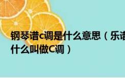 钢琴谱c调是什么意思（乐谱中的C调是什么意思 换句话说 什么叫做C调）
