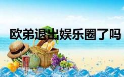 欧弟退出娱乐圈了吗（欧弟为什么被封杀）