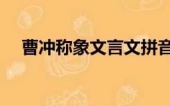 曹冲称象文言文拼音（曹冲称象文言文）