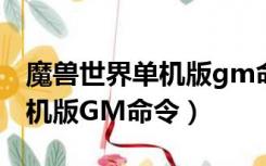 魔兽世界单机版gm命令怎么用（魔兽世界单机版GM命令）