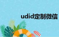 udid定制微信（udid是什么）