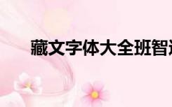 藏文字体大全班智达（藏文字体大全）