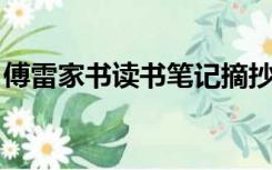 傅雷家书读书笔记摘抄（傅雷家书 读书笔记）
