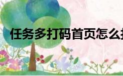任务多打码首页怎么打（任务多打码首页）