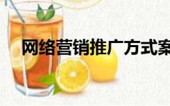 网络营销推广方式案例（网络推广营销）
