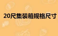 20尺集装箱规格尺寸（集装箱20尺柜尺寸）