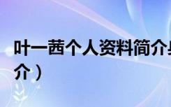 叶一茜个人资料简介身高（叶一茜个人资料简介）