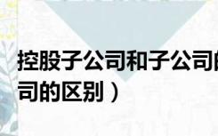控股子公司和子公司的区别（控股公司和子公司的区别）