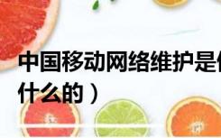 中国移动网络维护是做什么的（网络维护是做什么的）
