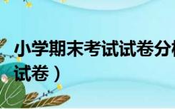 小学期末考试试卷分析与总结（小学期末考试试卷）