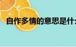 自作多情的意思是什么（自作多情的意思）