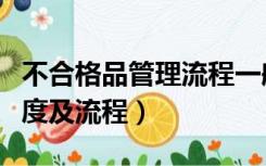 不合格品管理流程一般为（不合格产品管理制度及流程）