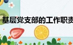 基层党支部的工作职责（党支部的工作职责）