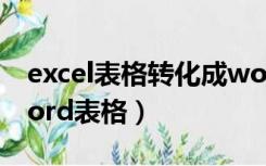 excel表格转化成word（excel表格转化为word表格）