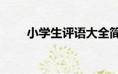 小学生评语大全简短（小学生评语）